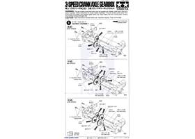 Instructions for Tamiya 3-Speed Crank-Axle gearbox page 1