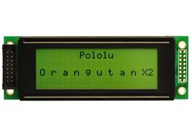 20x4 character LCD with text displayed on lines 1 and 3 (connector not included)