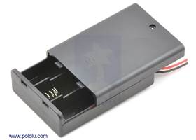 3-AA battery holder enclosed with switch