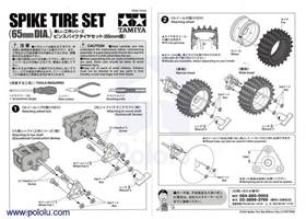 Instructions for Tamiya 70194 Spike Tire Set