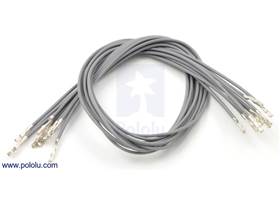 Wire with pre-crimped terminals 10-pack 12" F-F gray
