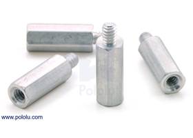 Aluminum standoff 1/2" 4-40 M-F 4-pack
