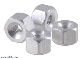 Aluminum standoff: 1/8" length, 2-56 thread, F-F (4-pack)