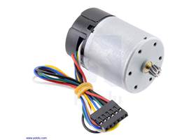 Motor with 64 CPR Encoder for 37D mm Metal Gearmotors (No Gearbox, Helical Pinion)