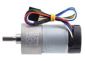 70:1 Metal Gearmotor 37Dx70L mm with 64 CPR Encoder (Helical Pinion). (1)
