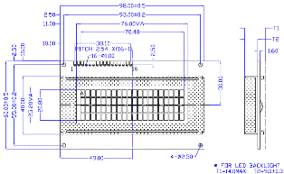 Devantech LCD03 Dimensions