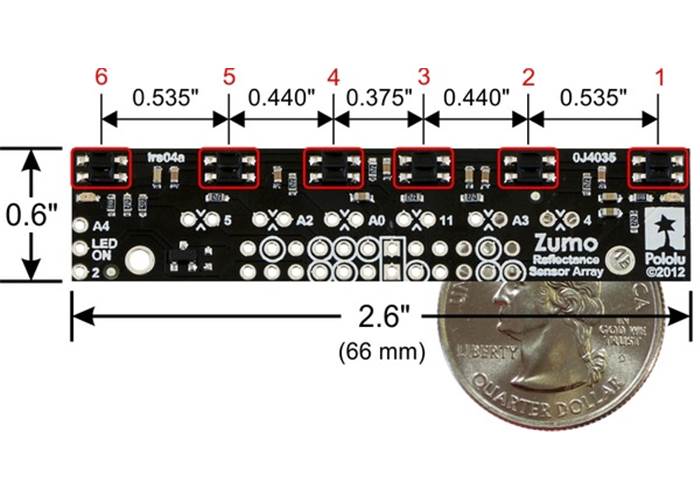 Pololu Zumo Reflectance Sensor Array - Robot Gear Australia