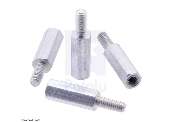 Aluminum Standoff for Raspberry Pi 11mm Length, M2.5 Thread, MF (4Pack)