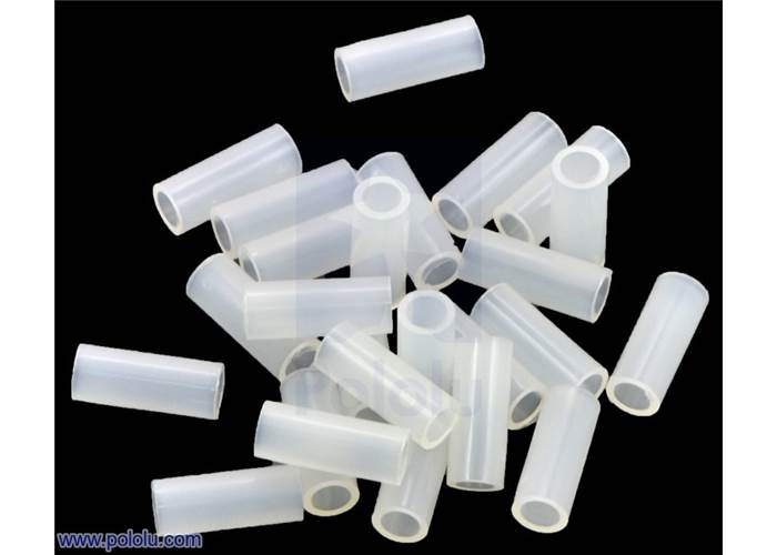 Nylon Spacer 10mm Length, 4mm OD, 2.7mm ID (25Pack)