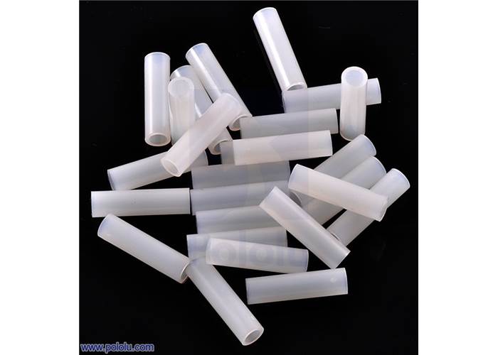 Nylon Spacer 15mm Length, 4mm OD, 2.7mm ID (25Pack)