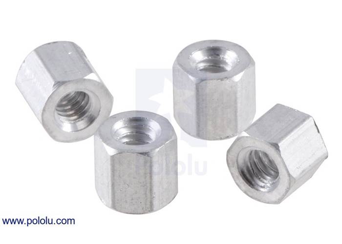 Aluminum Standoff 3/16" Length, 440 Thread, FF (4Pack)