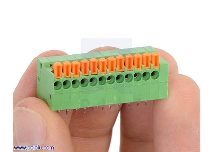 Screwless Terminal Block 2Pin, 0.1″ Pitch, Top Entry (3Pack)