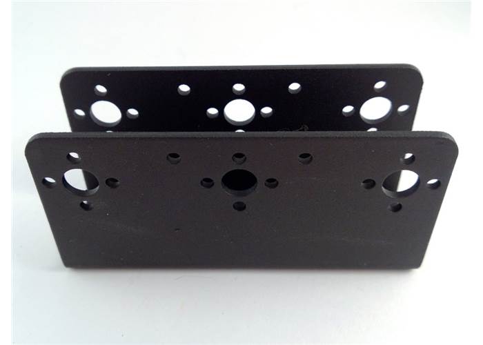 Servo Bracket Black Aluminium UChannel Long