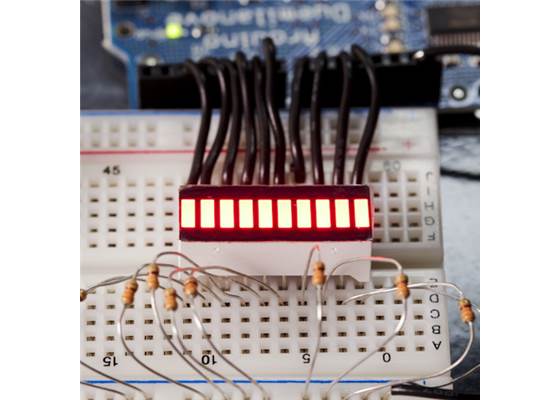 10 Segment LED Bar Graph - Red (5)