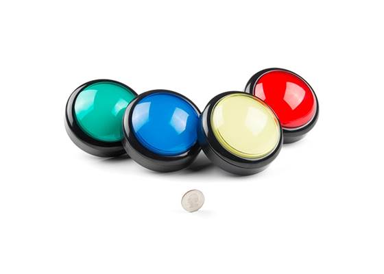 Big Dome Pushbutton - Yellow (4)