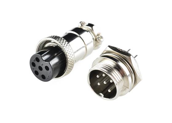 6-Pin Chassis Connector - Panel Mount (male and female)