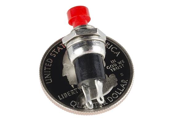 Momentary Button - Panel Mount (Red) (2)