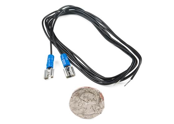 Spade Connector Wire - 3ft, Female (2 Pack) (2)