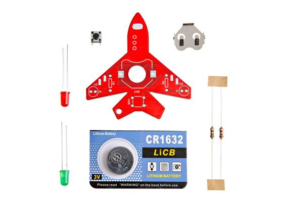 Mini Airplane Soldering Kit - Red (2)