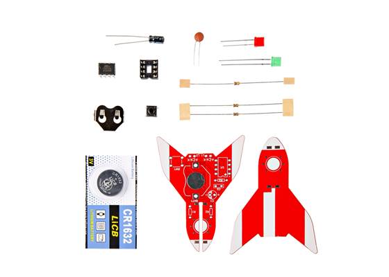Mini Rocket Soldering Kit - Red (2)