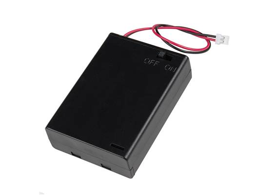 Battery Holder 3xAA with Cover and Switch - JST Connector