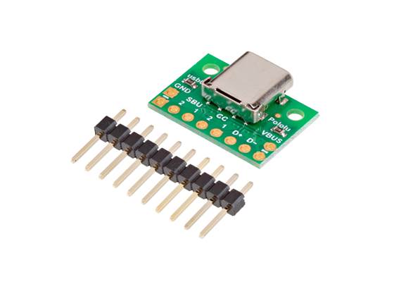 USB 2.0 Type-C Connector Breakout Board