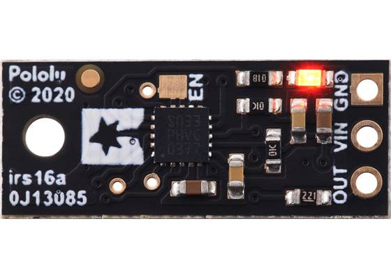 Pololu Distance Sensor with Pulse Width Output, 50cm Max, bottom view.