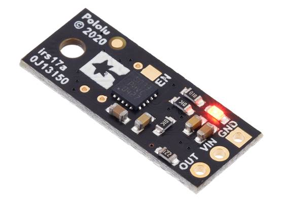 Pololu Distance Sensor with Pulse Width Output (130cm Max or 300cm Max), back view.