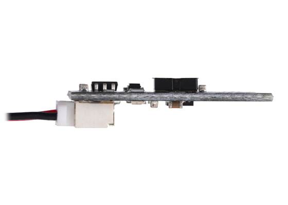 Pololu Digital Distance Sensor with Side-Entry Connector, profile view (long-range version shown).