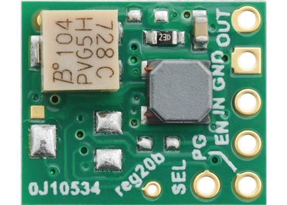 2.5-9V Fine-Adjust Step-Up/Step-Down Voltage Regulator w/ Adjustable Low-Voltage Cutoff S9V11MA (silkscreen side). (1)