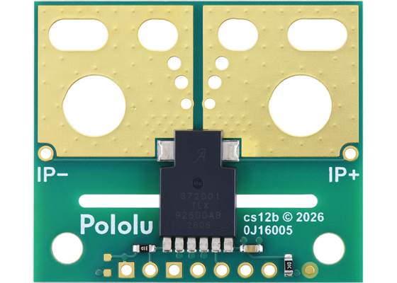 ACS37200 Current Sensor Large Carrier, 5V, top view.