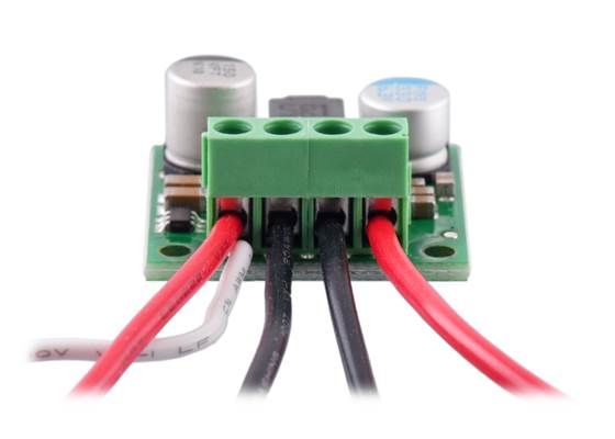 5V Step-Up/Step-Down Voltage Regulator S13V30F5, using all five connections with terminal blocks installed.