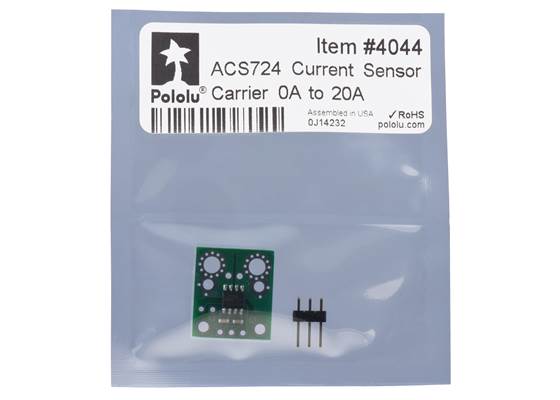 Standard packaging for the ACS724LLCTR-20AU Current Sensor Carrier 0A to 20A.