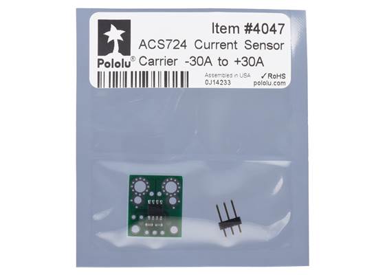 Standard packaging for the ACS724LLCTR-30AB Current Sensor Carrier -30A to +30A.