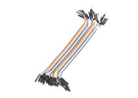Jumper Wires - Connected 6" (M/F, 20 pack)