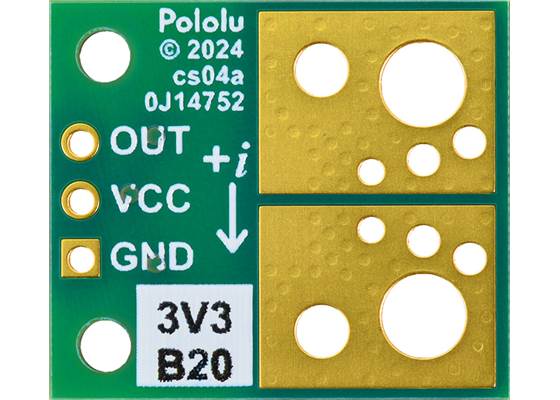 ACS72981ELRATR-200B3 Current Sensor Compact Carrier -200A to +200A, 3.3V, bottom view.