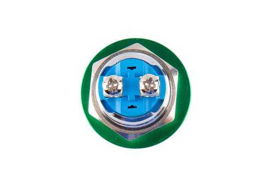 Metal Mushroom Head Pushbutton - Panel Mount (16mm, Green) (3)