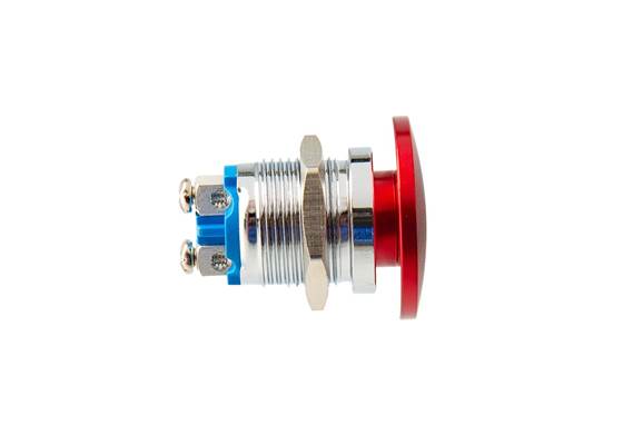 Metal Mushroom Head Pushbutton - Panel Mount (16mm, Red) (2)
