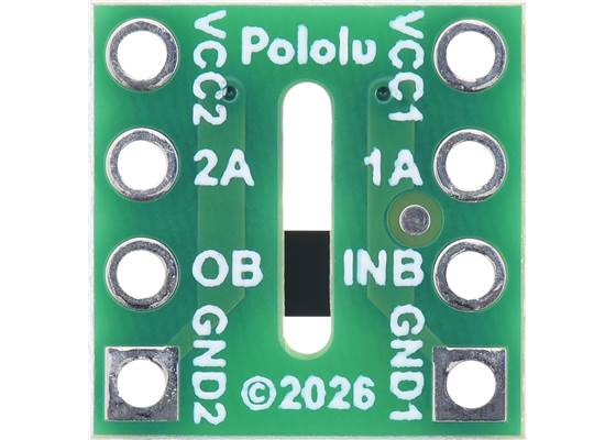 ISO652x 2-Channel Digital Isolator Carrier, bottom view. (1)