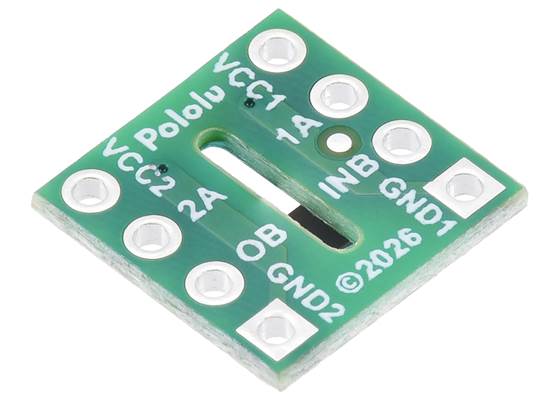 ISO652x 2-Channel Digital Isolator Carrier, bottom view.