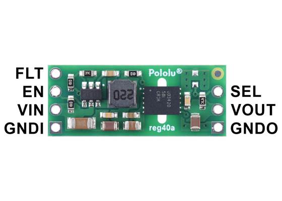 Pinout of the 5V, 300mA Isolated Step-Down Voltage Regulator D24Z3F5.