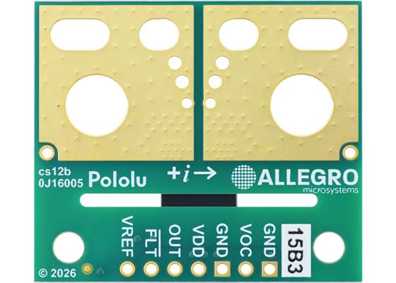 ACS37200LLXTR-150B3 Current Sensor Large Carrier -150A to +150A, 3.3V, bottom view.