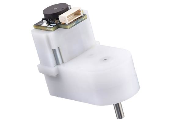 Magnetic Encoder with Side-Entry Connector on a Mini Plastic Gearmotor. (1)