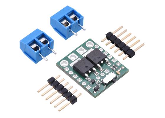 Big MOSFET Slide Switch with Reverse Voltage Protection, shown with included hardware.