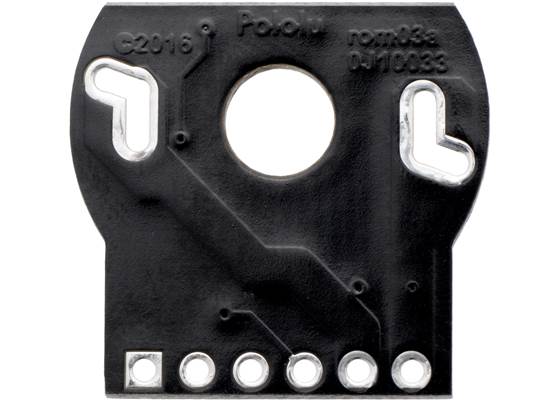 Romi Encoder Pair Kit, motor-side view of PCB