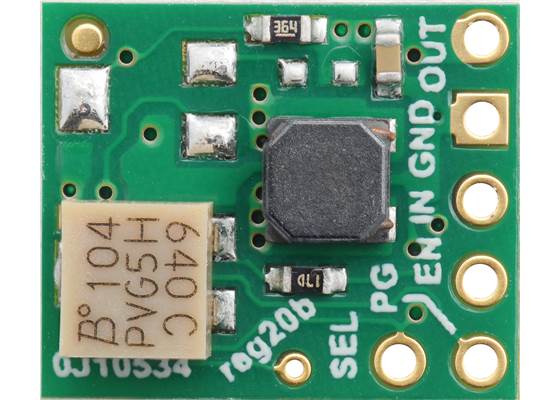5V Step-Up/Step-Down Voltage Regulator w/ Adjustable Low-Voltage Cutoff S9V11F5S6CMA (silkscreen side). (1)