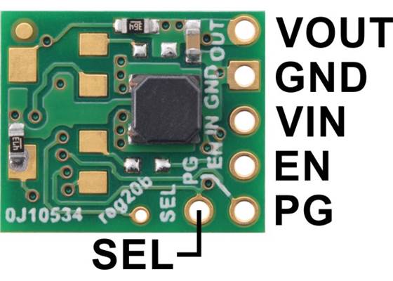 3.3V Step-Up/Step-Down Voltage Regulator w/ Fixed 3V Low-Voltage Cutoff S9V11F3S5C3 labeled pinout.