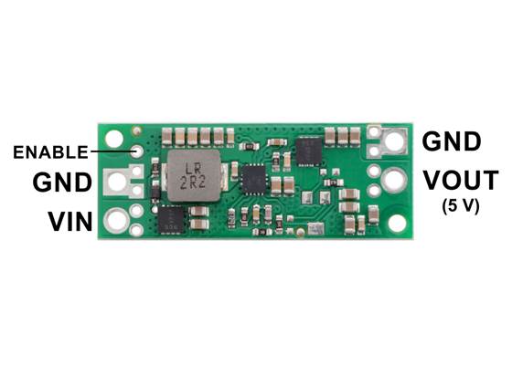 Pinout diagram of the 5V Step-Up Voltage Regulator U3V70F5.
