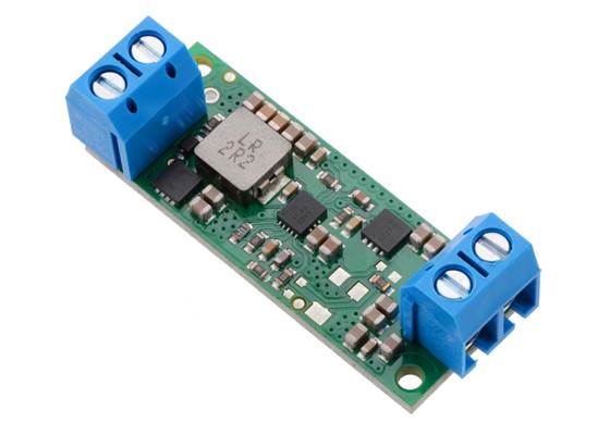 Step-Up Voltage Regulator U3V70Fx, assembled with included terminal blocks.