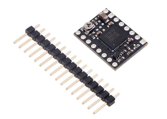 TB67S279FTG Stepper Motor Driver Compact Carrier with included headers.